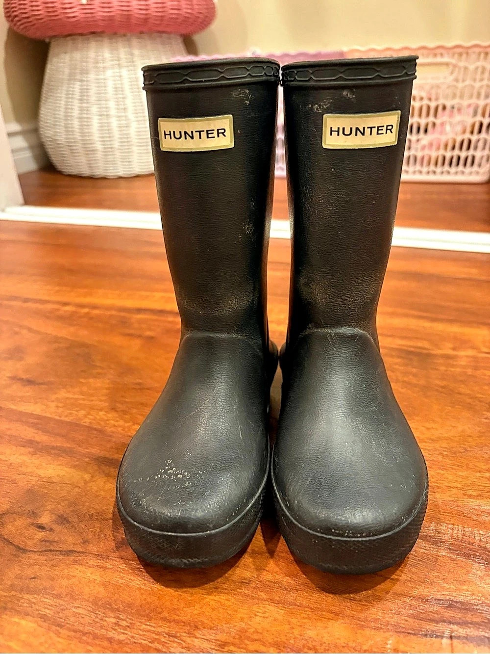 Hunter Kids Black Rainboot